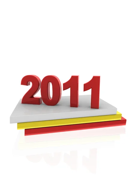 stock image Year 2011 on books