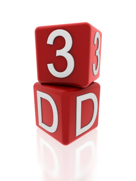 3d cubos rojos —  Fotos de Stock
