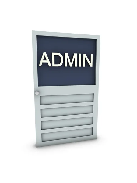 Admin on door — Stock Photo, Image