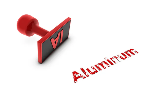 Aluminiummarke — Stockfoto