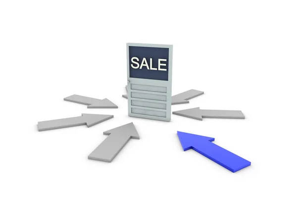 Sale on door — Stock Photo, Image