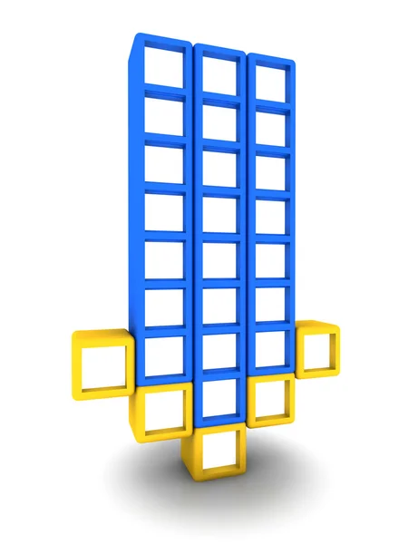 Arrow made of cubes — Stock Photo, Image