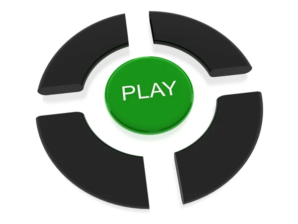 Naciśnij przycisk Play — Zdjęcie stockowe