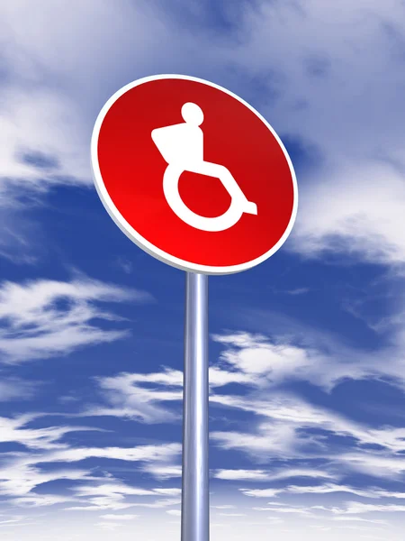 Señal para discapacitados para el tráfico — Foto de Stock
