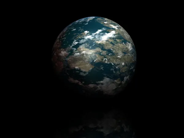 Weltkugel isoliert auf schwarzem Hintergrund — Stockfoto