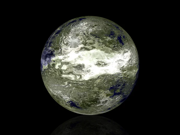Świat globus izolowany na czarnym tle — Zdjęcie stockowe