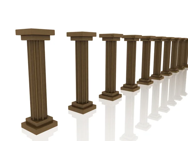 Colunas douradas — Fotografia de Stock