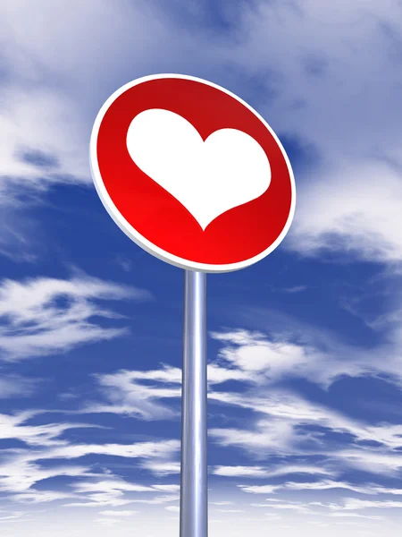 Love sign for traffic — Stock Photo, Image