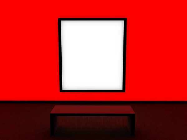 Parede vermelha de design de interiores moderno — Fotografia de Stock