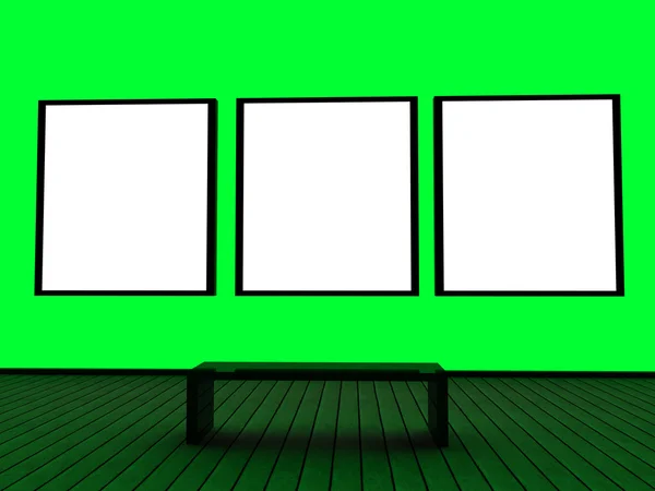 Zelený design interiéru — Stock fotografie