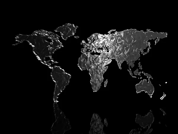 Mapa mundial de textura de hielo —  Fotos de Stock