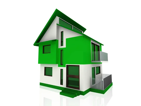 Современный большой дом на зеленом — стоковое фото