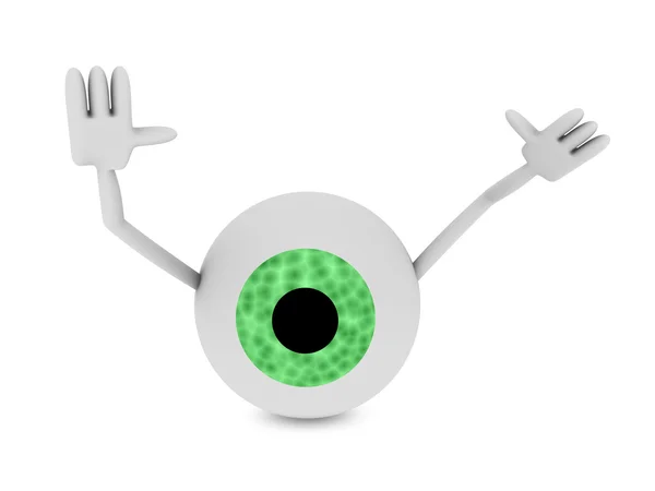 Olho verde 3d figura — Fotografia de Stock