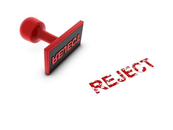 Stamp with reject in red ink — Stock Photo, Image