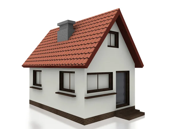 3D-klein huis — Stockfoto