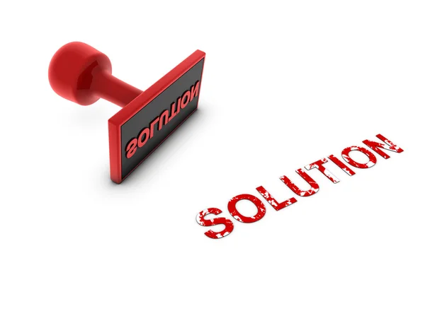 Solution stamp — Stock Photo, Image