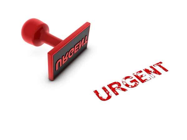Stamp with urgent in red ink — Stock Photo, Image