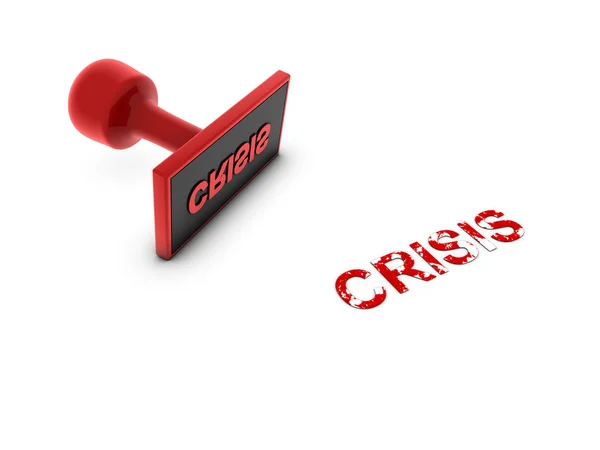 Crisis stamp — Stock Photo, Image