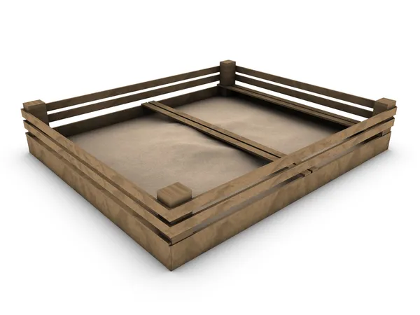 Sandbox isolado em branco — Fotografia de Stock