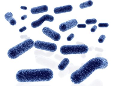Bacteria isolated on black clipart