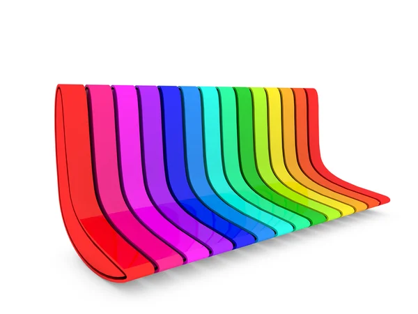 3d rainbow couch — Stock Photo, Image