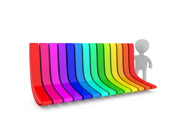 3d rainbow couch — Stock Photo, Image