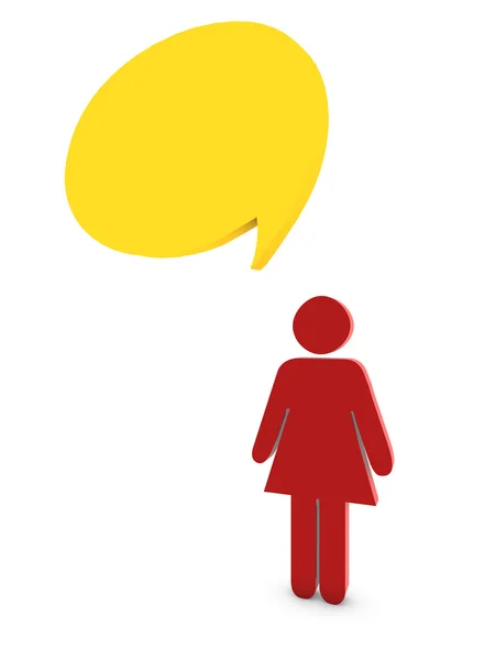 Woman chatting — Stock Photo, Image