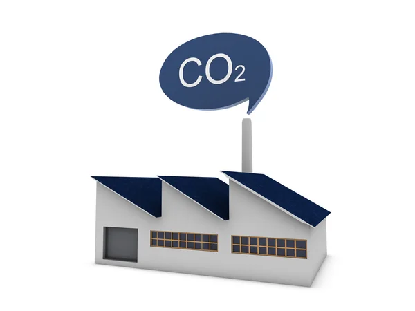 CO2 modern factory — Stock Photo, Image