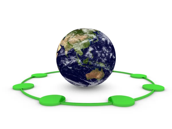 World globe network — Stock Photo, Image