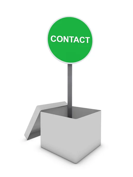 Contact sign in box — Stock Photo, Image