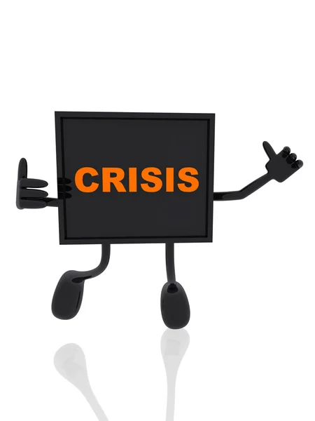 Crisis on 3d figure — Stock Photo, Image