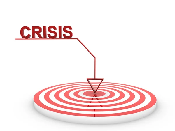 Crisis target — Stock Photo, Image