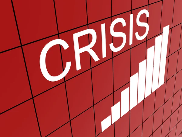 Graph for crisis on wall — Stock Photo, Image