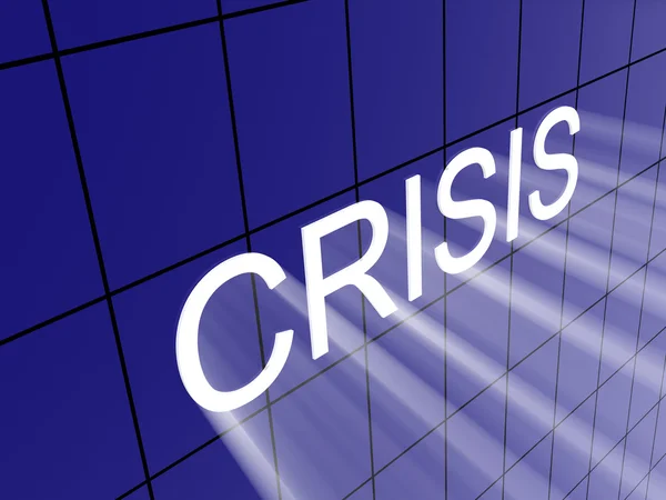 Crisis on wall — Stock Photo, Image
