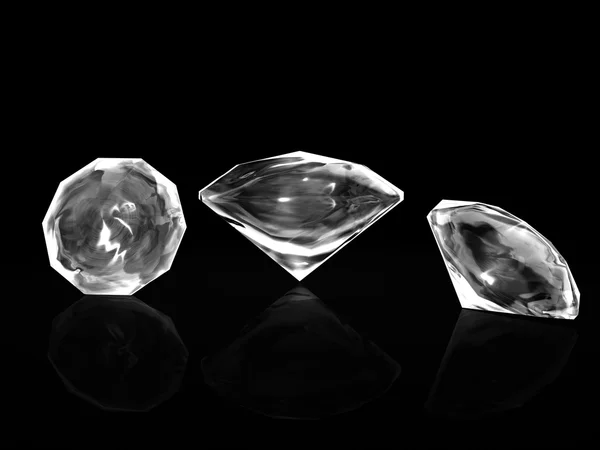 Три діаманти — стокове фото