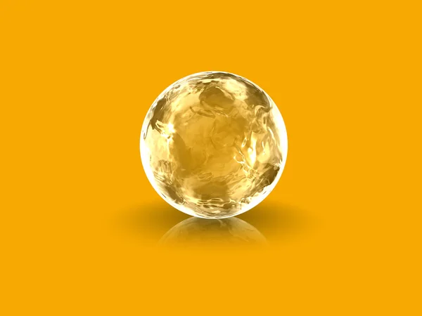 3d kultainen pallo — kuvapankkivalokuva