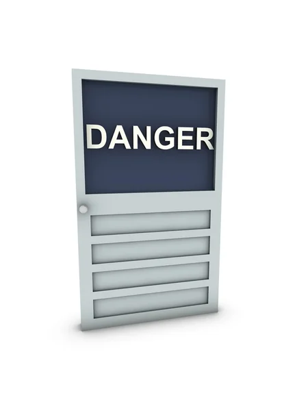 Danger on door — Stock Photo, Image