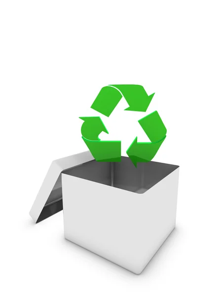 Pudełko recykling — Zdjęcie stockowe
