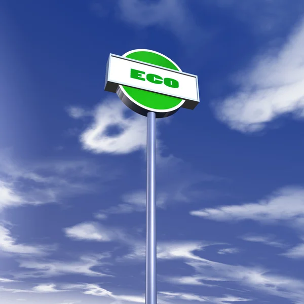 Öko-Verkehrszeichen — Stockfoto