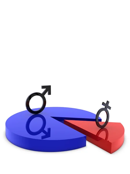 Símbolo masculino y femenino — Foto de Stock