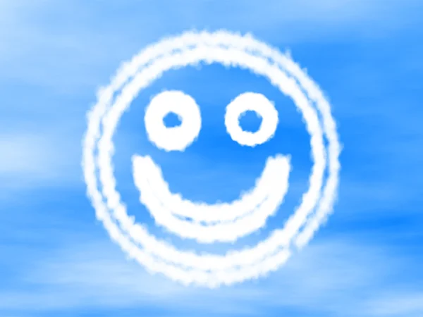Smiley made of cloud — Stockfoto