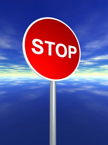 Stoppschild für den Verkehr — Stockfoto