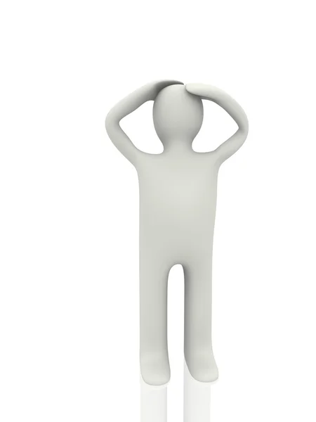 Stress 3d person — Stock Photo, Image
