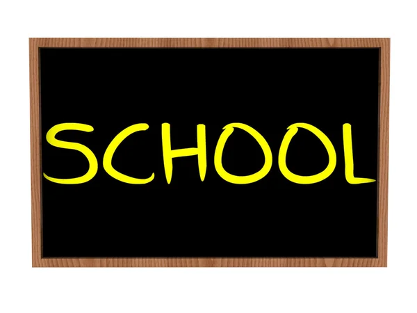 School on blackboard — Stock Photo, Image