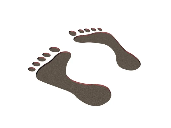 Footprint illustration — Stock Photo, Image