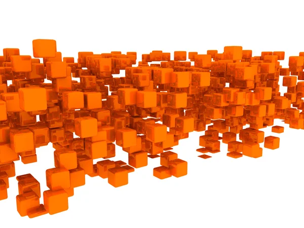 Cubi dorati 3d — Foto Stock