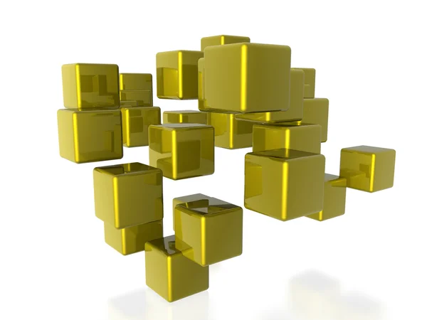 Goldene Würfel — Stockfoto