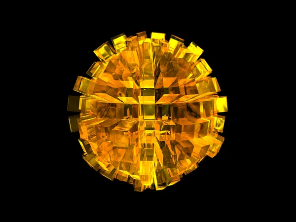 3d globo d'oro — Foto Stock