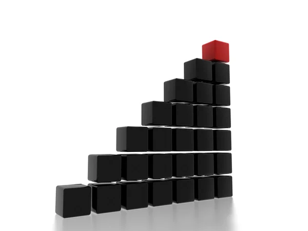 Chart made of cubes — Stock Photo, Image