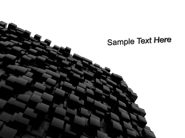 Exemplo de texto aqui- cubos metálicos 3d — Fotografia de Stock